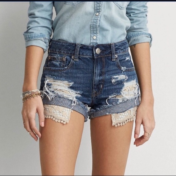 American Eagle Outfitters Pants - American Eagle Distressed Lace Festival Shorts